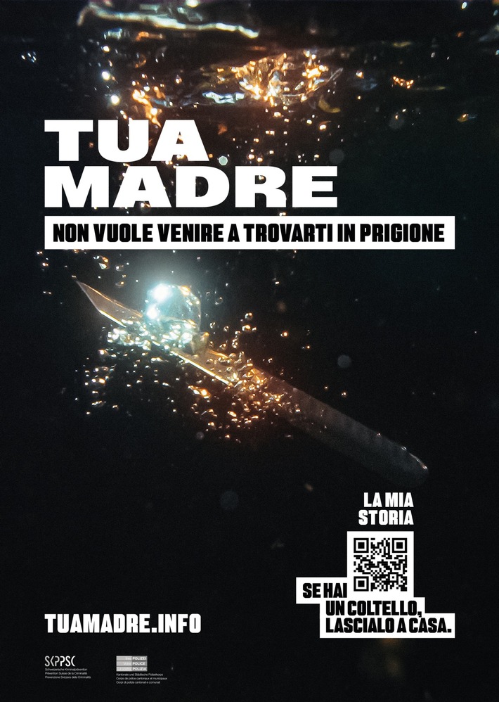 &quot;Tua madre&quot;: campagna contro la violenza e l&#039;uso di coltelli destinata ad adolescenti e giovani adulti/e