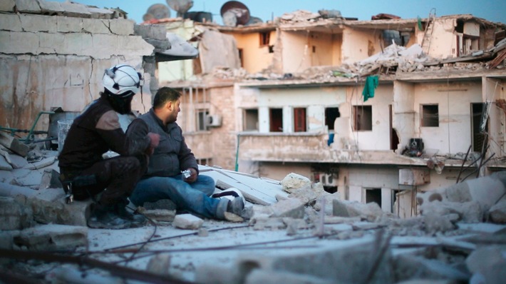 SWR Koproduktion im Rennen um den Oscar / Preisgekrönter Dokumentarfilm &quot;Die letzten Männer von Aleppo&quot; heute (23.1.2018) nominiert // &quot;Weißhelme&quot; kämpfen in Syrien für Menschlichkeit