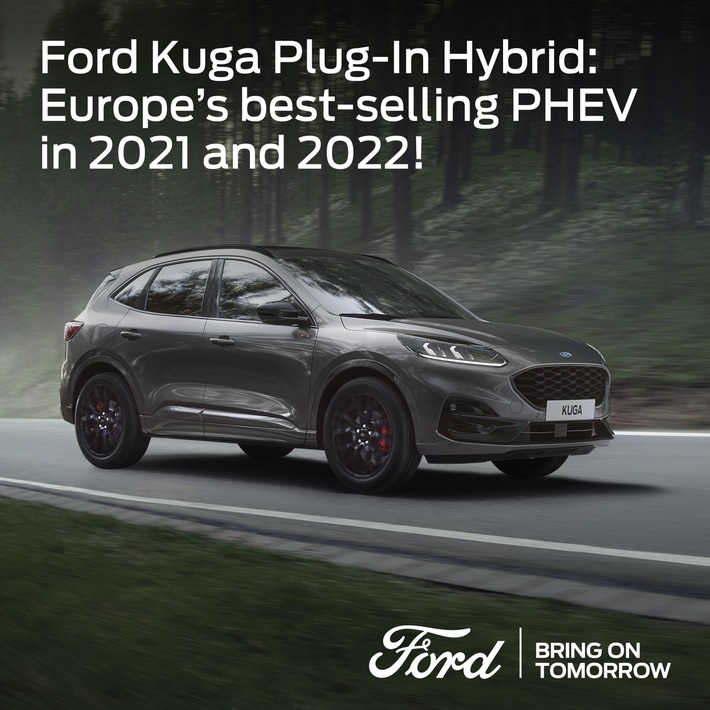 Ford Kuga Plug-in-Hybrid ist zum zweiten Mal in Folge Europas meistverkaufter PHEV