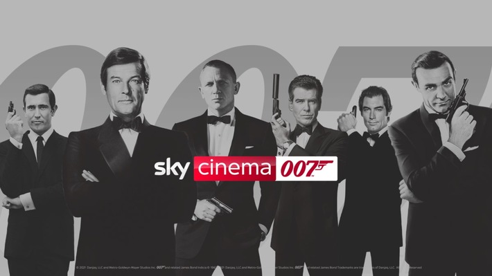 James-Bond-Filme rund um die Uhr: ab 27. September auf Sky Cinema 007 und auf Abruf