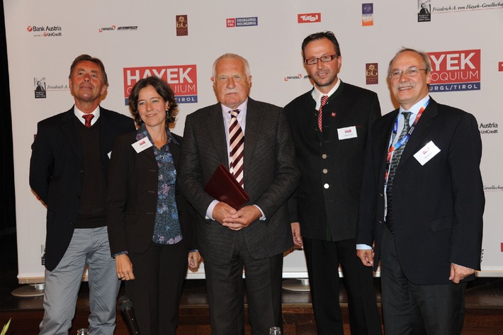 Václav Klaus und Norbert Bolz eröffnen HAYEK Colloquium Obergurgl 2012 mit intellektuellem Schlagabtausch - BILD