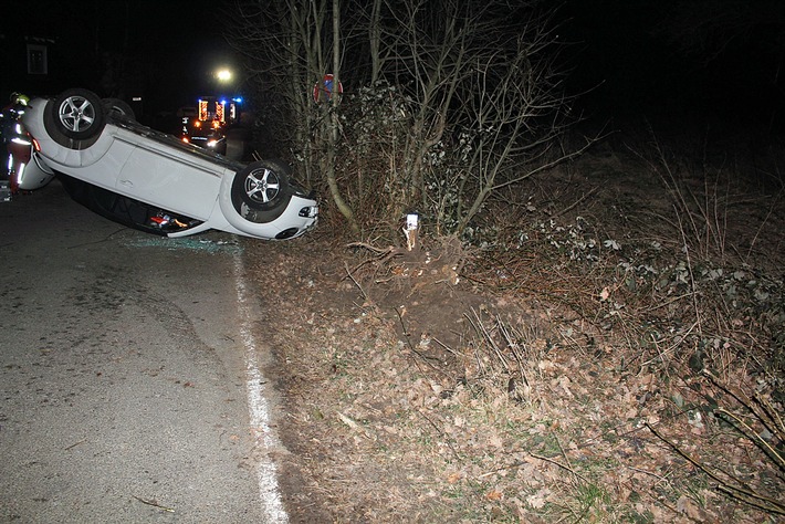 POL-ME: 18-Jähriger nach Überschlag mit Auto unverletzt - Velbert - 2303001