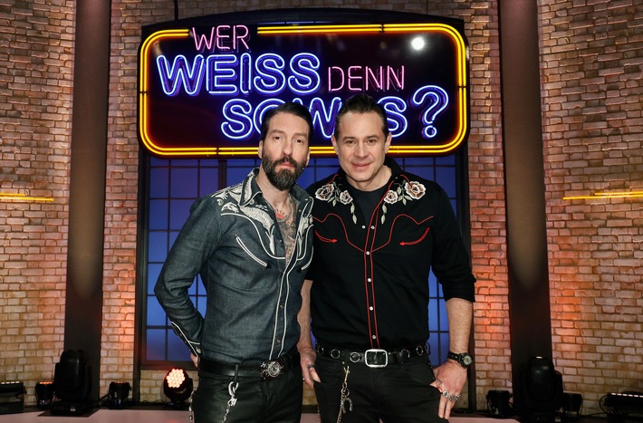 The BossHoss-Duell: Alec Völkel und Sascha Vollmer bei &quot;Wer weiß denn sowas?&quot; - Das Wissensquiz vom 2. bis 5. Mai 2023, um 18:00 Uhr im Ersten