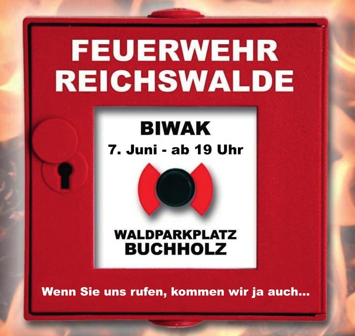 FW-KLE: Traditionelles Reichswalder Biwak am Waldparkplatz Buchholz