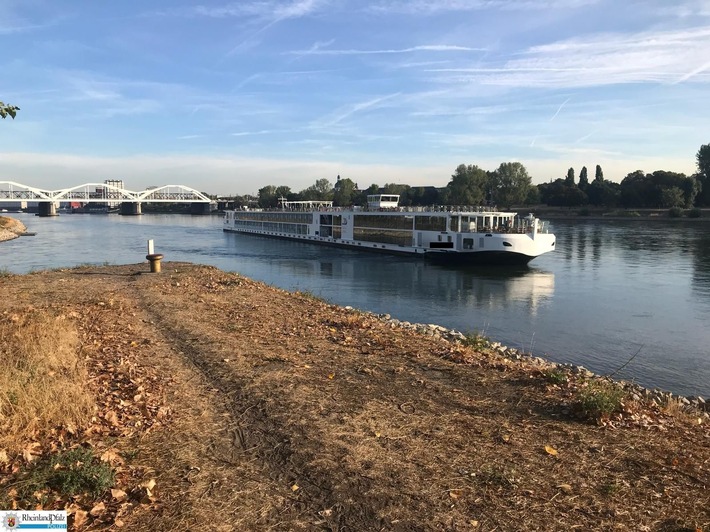 PP-ELT: Festfahrung eines Fahrgastkabinenschiffes in Ludwigshafen