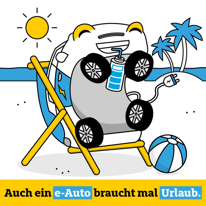 Auch ein Elektroauto braucht mal Urlaub / Perfekt für lange Urlaubsfahrten: Nutzer der ADAC e-Charge Karte bekommen 5 % Rabatt auf Clubmobile der ADAC Autovermietung