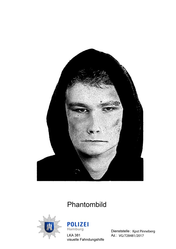 POL-SE: Ellerbek - Kriminalpolizei veröffentlicht Phantombild - Wer kennt diesen Mann?