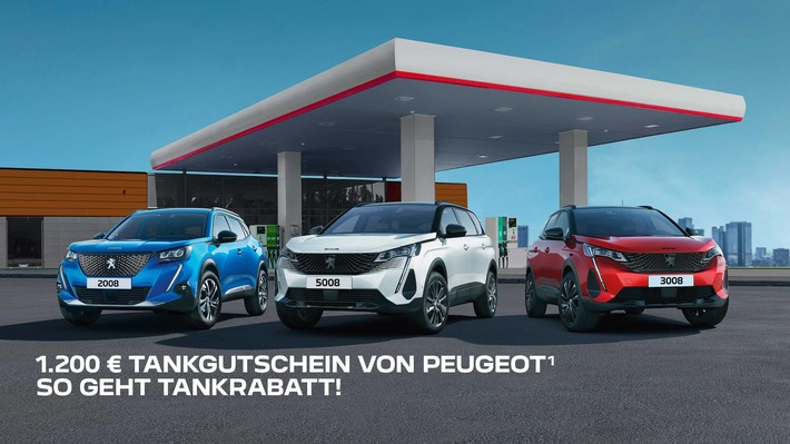 So geht Tankrabatt: 1.200 Euro Tankgutschein von PEUGEOT