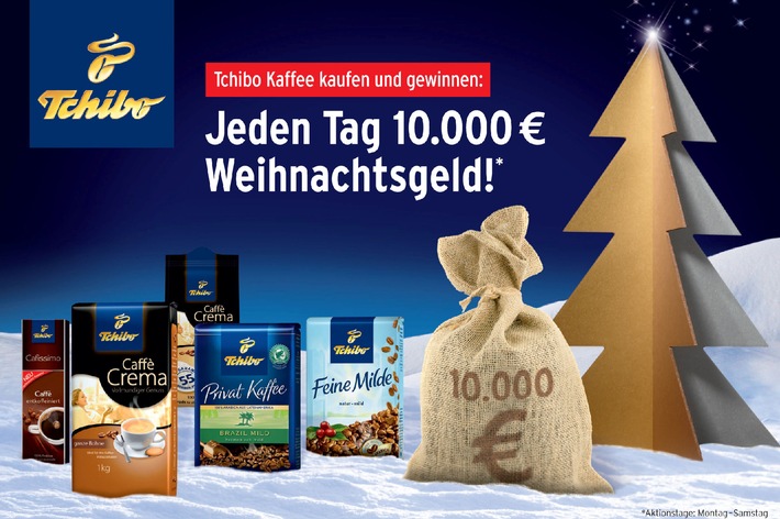 Mit Tchibo täglich 10.000 Euro Weihnachtsgeld gewinnen (mit Bild)