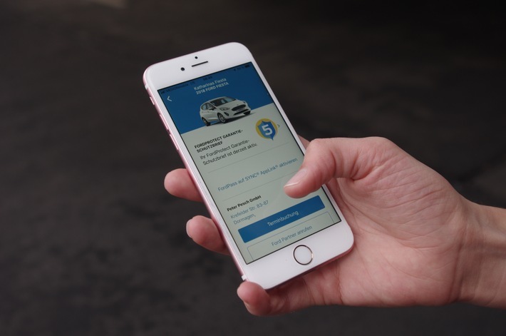 Mit der FordPass App direkt zum Garantieschutzbrief / Weiterer Text über ots und www.presseportal.de/nr/6955 / Die Verwendung dieses Bildes ist für redaktionelle Zwecke honorarfrei. Veröffentlichung bitte unter Quellenangabe: "obs/Ford-Werke GmbH"