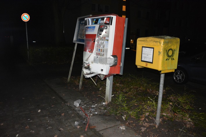 POL-HF: Automat in der Nacht gesprengt- Zeugen hören lauten Knall