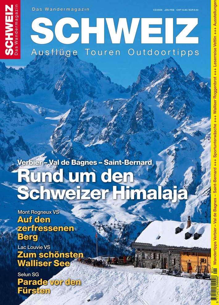 "Wandermagazin SCHWEIZ" 1 2009: Im Schweizer "Himalaja"