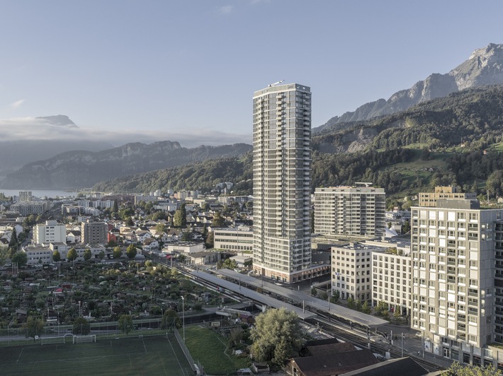 Medienmitteilung - Der PilatusTower ist bereit für seine Bewohnerinnen und Bewohner