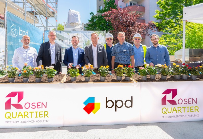BPD feiert Meilenstein des neuen Wohnprojekts Rosenquartier in Koblenz