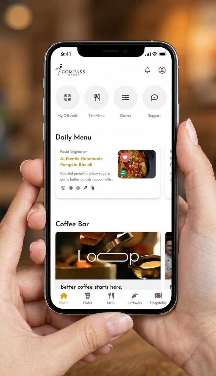 Compass Group erweitert digitales Ökosystem durch neue Technologiepartnerschaft mit Kanpla
