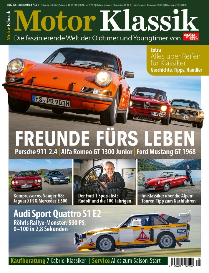 Relaunch-Motto: "Die Kunst, Legenden zu bewegen" / Motor Klassik präsentiert sich mit neuem Design, mehr Online-Inhalten und größerem Eventangebot