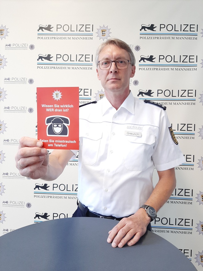 POL-MA: Mannheim/Heidelberg/Rhein-Neckar-Kreis: "Hallo Oma, weißt du wer dran ist?" - Wie schütze ich mich vor Betrug am Telefon? Online-Sprechstunde und Telefon-Hotline des Polizeipräsidiums Mannheim