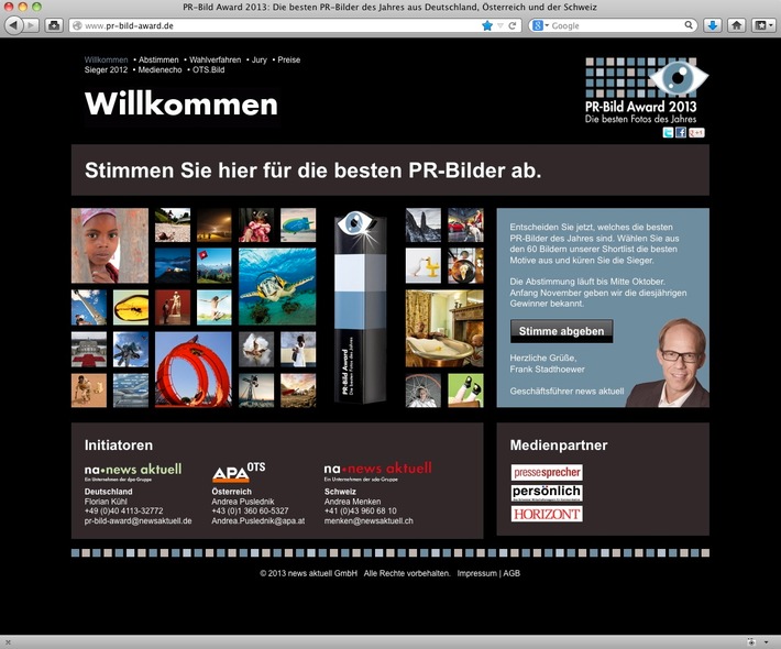 Abstimmung zum PR-Bild Award 2013: Welches ist das beste PR-Bild des Jahres? (BILD)