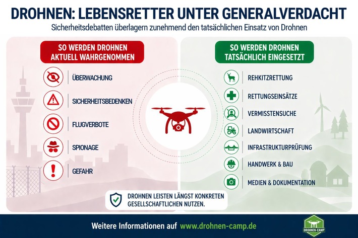Presseinformation | Drohnen: Lebensretter unter Generalverdacht