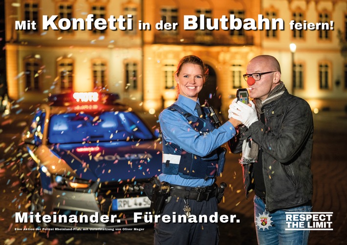 POL-PPMZ: Mit Konfetti in der Blutbahn feiern - Polizei Rheinland-Pfalz startet Fastnachtskampagne