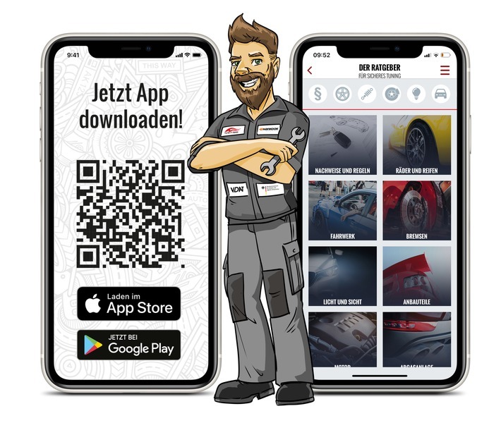 Weltexklusive Premiere auf der Essen Motor Show: Der erste Tuning-Ratgeber als App / Brandneu und weltexklusiv: Die erste Tuning-Ratgeber-App für iOS und Android. Weiterer Text über ots und www.presseportal.de/nr/73672 / Die Verwendung dieses Bildes ist für redaktionelle Zwecke honorarfrei. Veröffentlichung bitte unter Quellenangabe: "obs/TUNE IT! SAFE!"