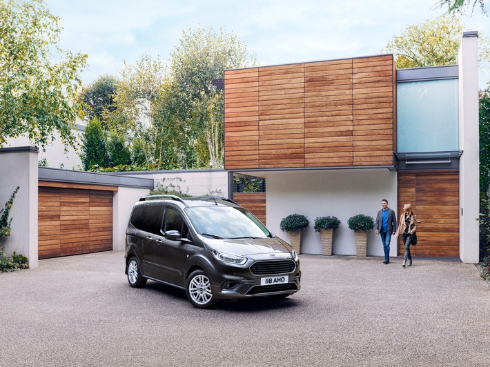 Moderne Personentransporter Ford Tourneo Courier und Tourneo Connect mit noch mehr Stil und Effizienz