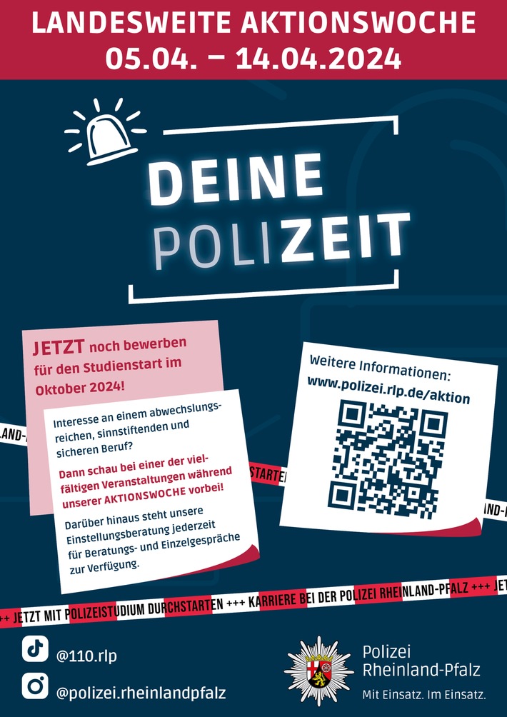 POL-PPRP: Landesweite Aktionswoche der Polizei Rheinland-Pfalz &quot;Deine PoliZEIT&quot;
