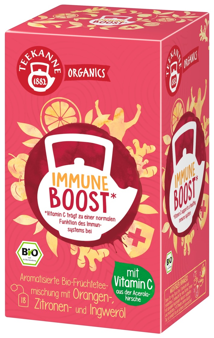 Pressemitteilung: TEEKANNE ORGANICS Immune Boost ist der neue Begleiter für die kalte Jahreszeit