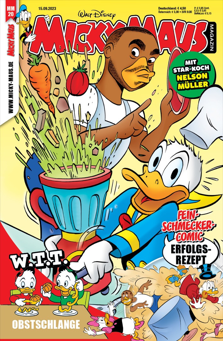 Feinschmecker-Comic mit TV-Koch Nelson Müller im Micky Maus- Magazin!