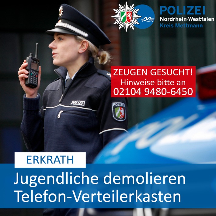POL-ME: Sachbeschädigung an Verteilerkasten: Polizei sucht Zeugen und warnt! - Erkrath - 2002046
