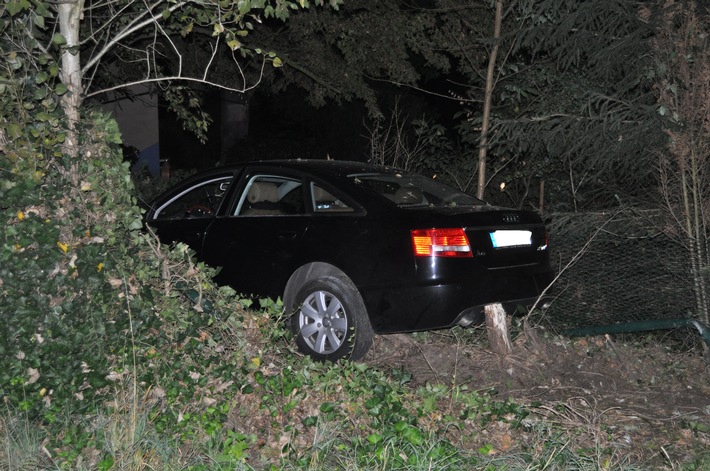 POL-NI: Trunkenheitsfahrt endet im Vorgarten