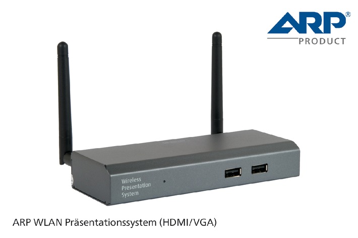 Kabellos präsentieren mit dem ARP WLAN Präsentationssystem (BILD)