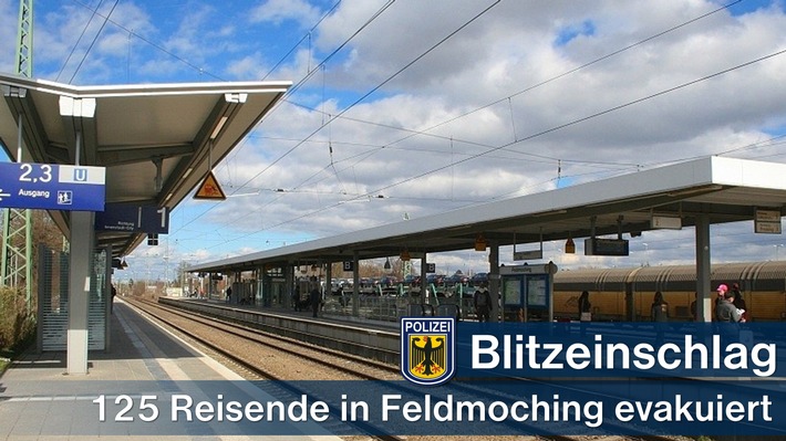 Bundespolizeidirektion München: Blitzeinschlag in S-Bahn - 125 Reisende evakuiert