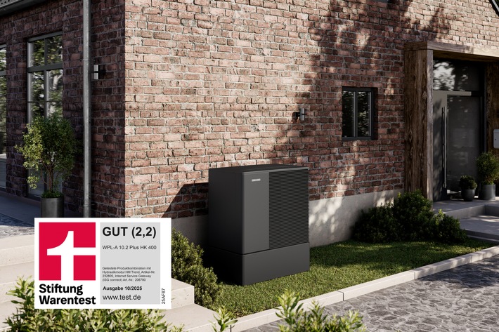 Stiebel Eltron punktet bei Stiftung Warentest mit hoher Effizienz / Gesamturteil GUT (2,2) und zweiter Platz für die Luft-Wasser-Wärmepumpe WPL-A