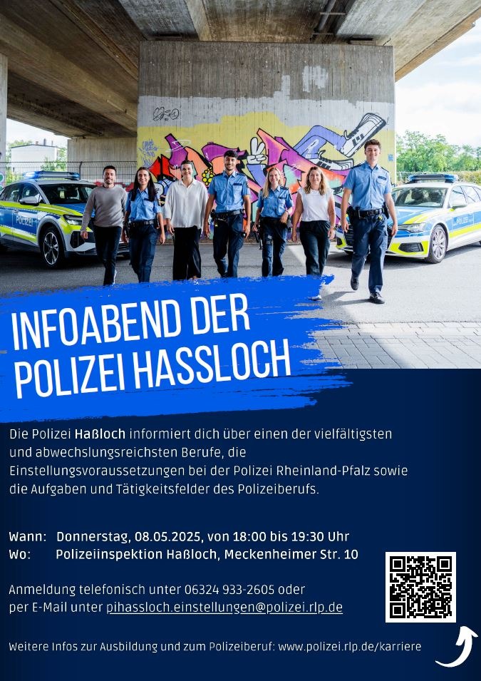 POL-PDNW: Berufsinfoabend bei der Polizei Haßloch