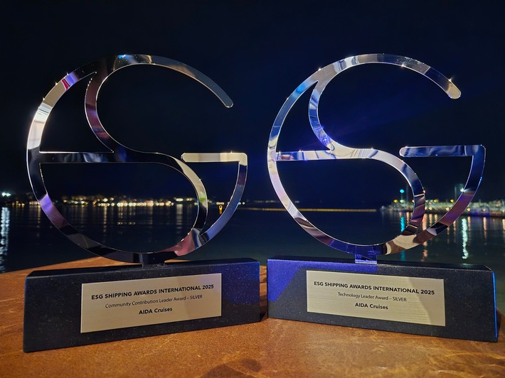 AIDA Pressemeldung: AIDA Cruises gewinnt die ESG Shipping Awards 2025 in zwei Kategorien