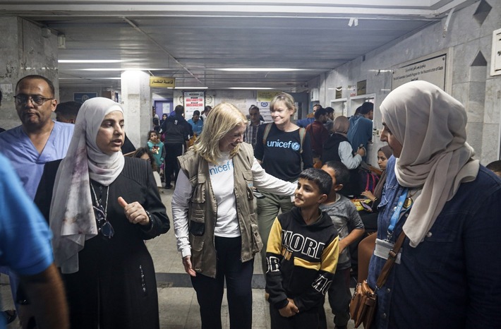 UNICEF-Exekutivdirektorin Catherine Russell besucht den Gazastreifen