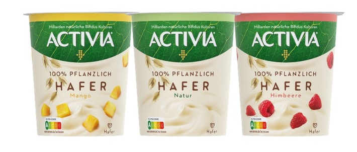 Activia erweitert pflanzliches Sortiment: Activia 100 % Pflanzlich Hafer