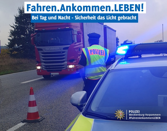 POL-NB: Start der Kontrollen zu "Fahren.Ankommen.LEBEN!" mit Schwerpunkt Licht sowie Linien- und Güterverkehr
