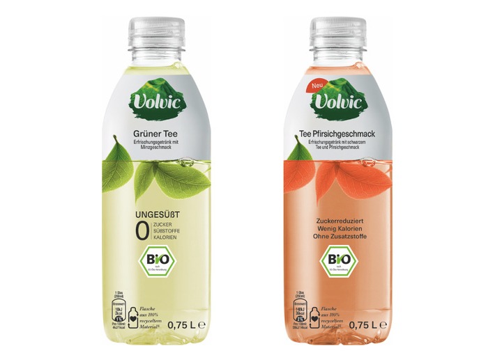 Neue Volvic Bio-Tee Sorten