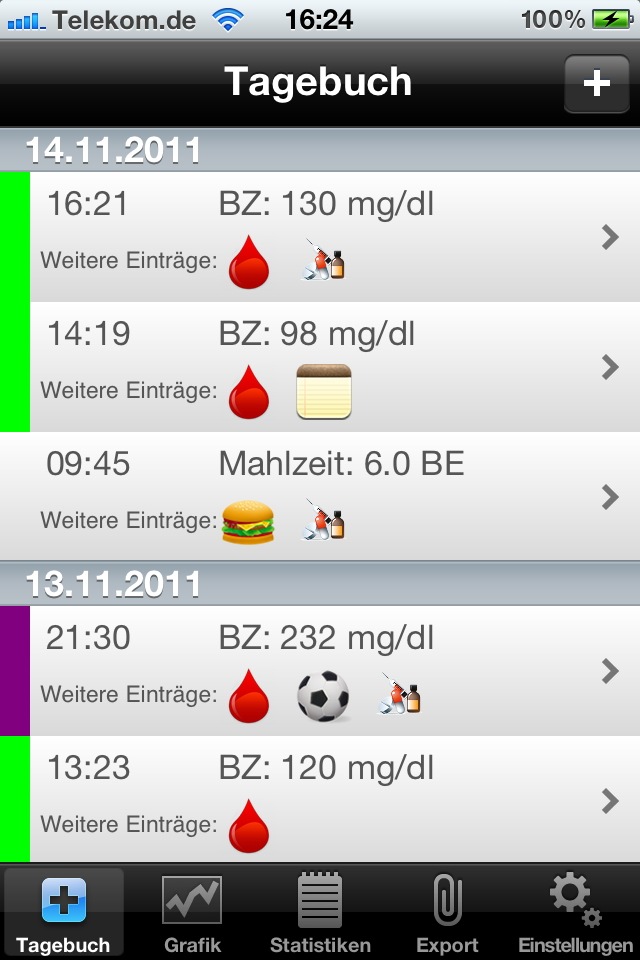 DiabetesPlus - die &quot;App&quot; jetzt auch für Typ-2-Diabetiker / Einfach und modern: Diabetes-Dokumentation mit iPhone &amp; Co (mit Bild)