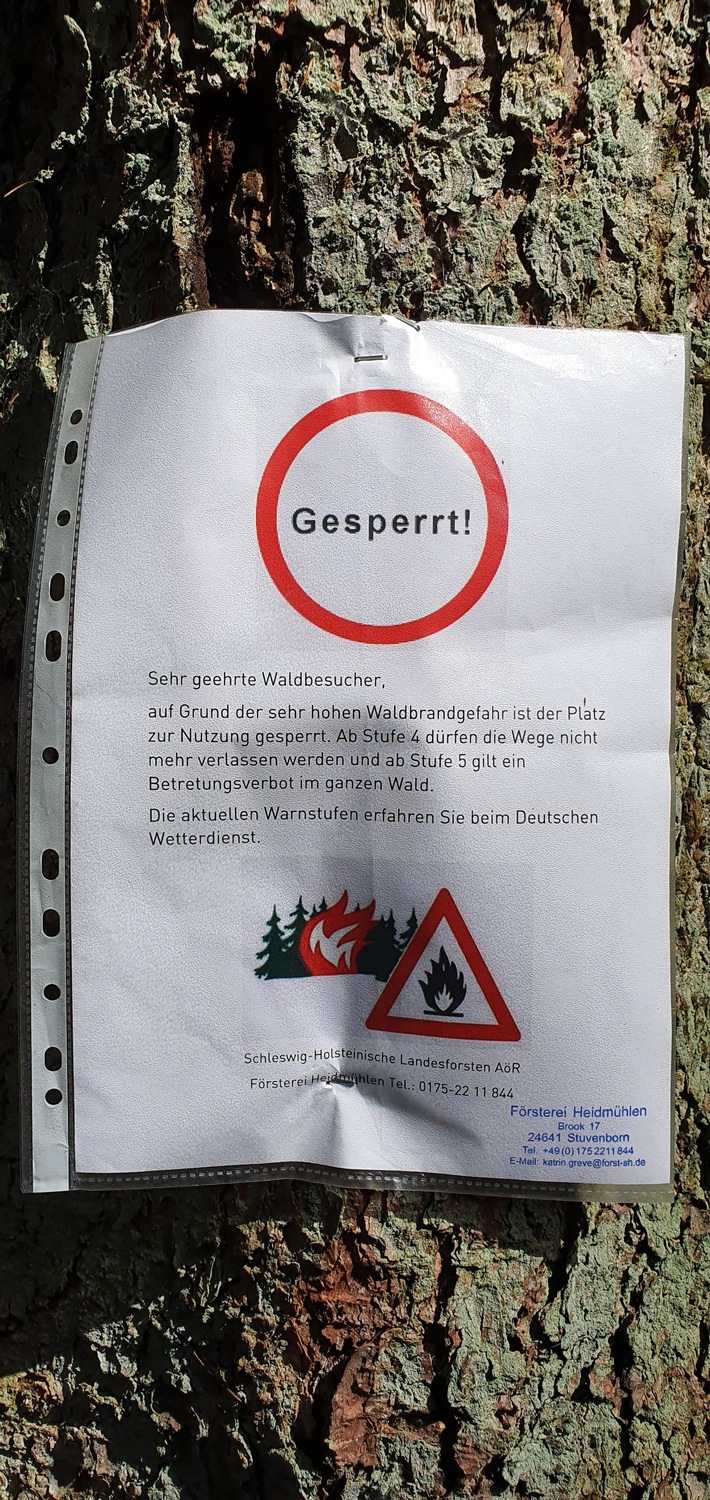 FW-SE: Gefahr durch Wald- und Vegetationsbrände