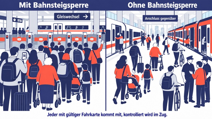 Keine Rückkehr zur Bahnsteigsperre