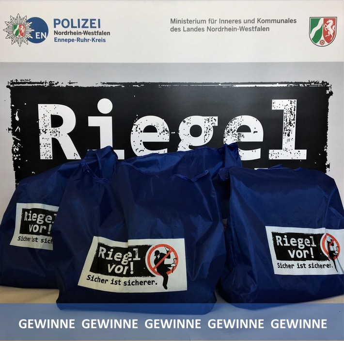 POL-EN: Ennepe-Ruhr-Kreis- Hinweis auf den Aktionstag Riegel vor! am kommenden Sonntag (27.10)