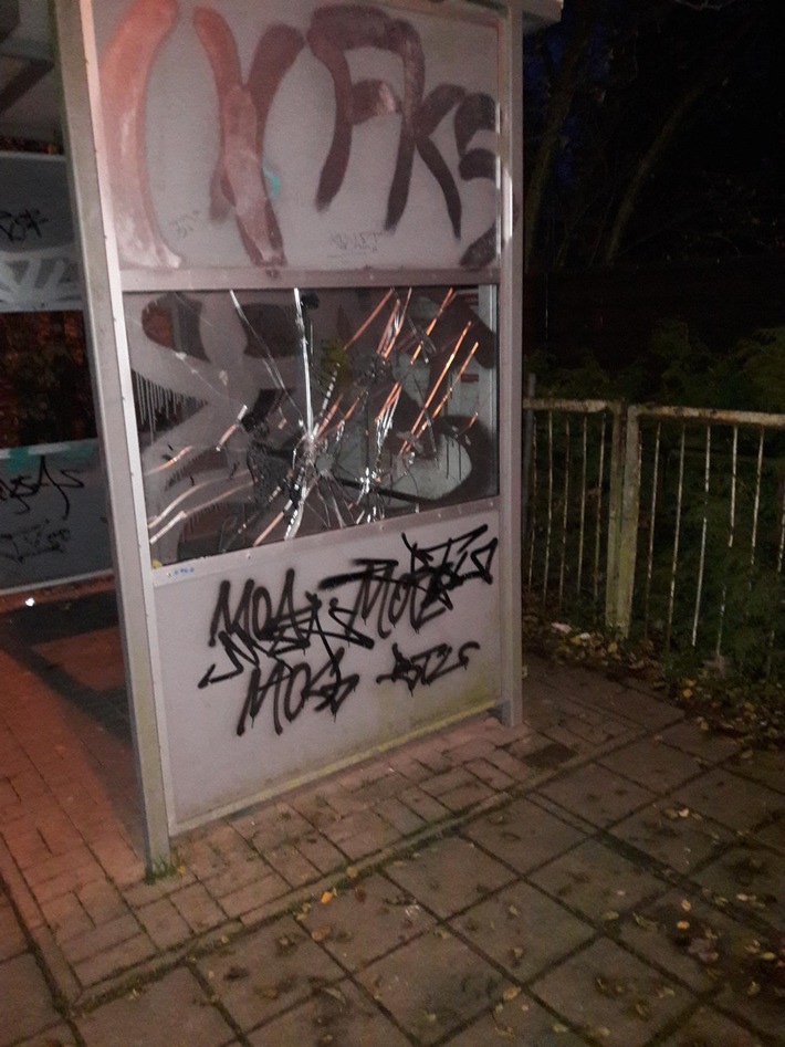 BPOL-HRO: Vandalismus am Haltepunkt Groß Lüsewitz