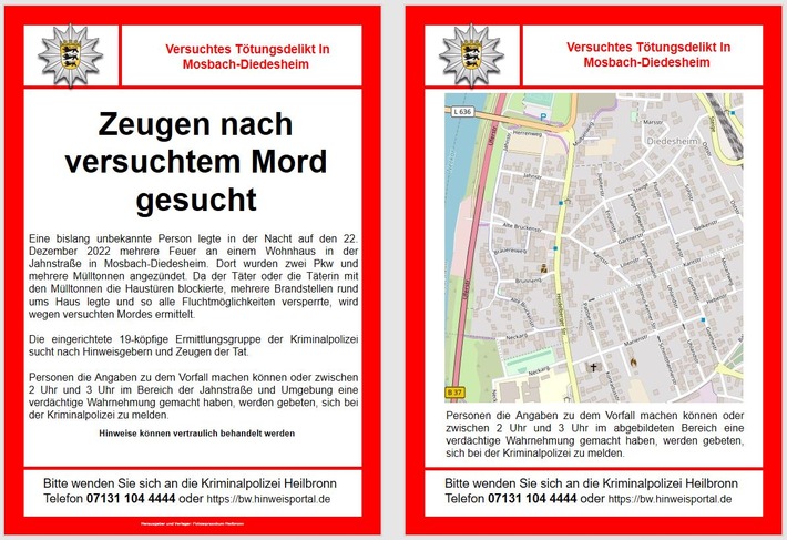 POL-HN: Gemeinsame Pressemitteilung der Staatsanwaltschaft Mosbach und des Polizeipräsidiums Heilbronn vom 21.01.2022