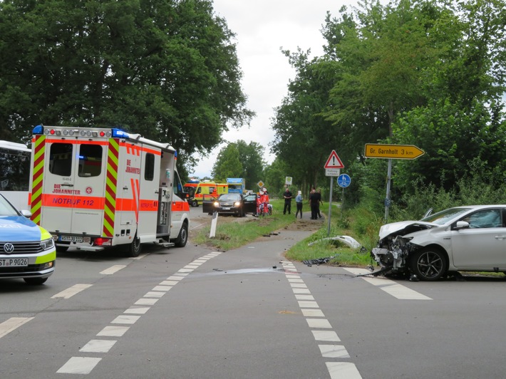 POL-OL: Pressemitteilung der Polizei Westerstede - Verkehrsunfall mit vier Verletzten in Gießelhorst