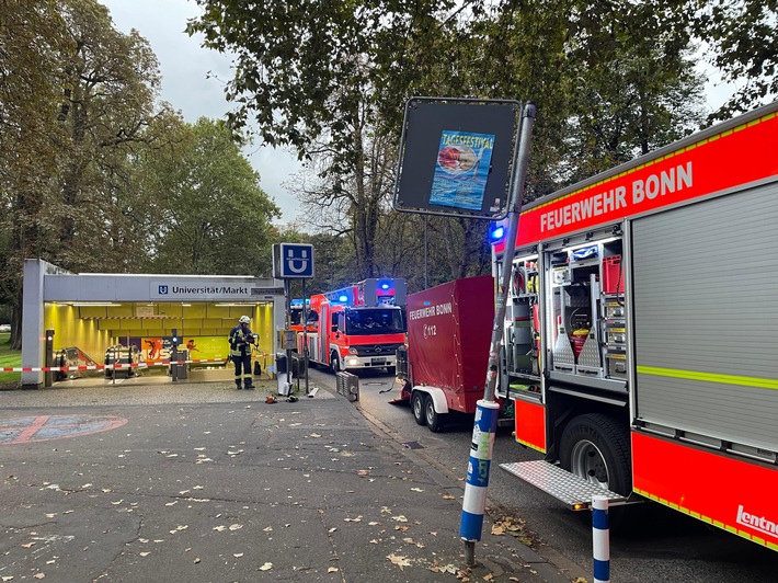 FW-BN: Rauchentwicklung im U-Bahn Haltepunkt Hauptbahnhof