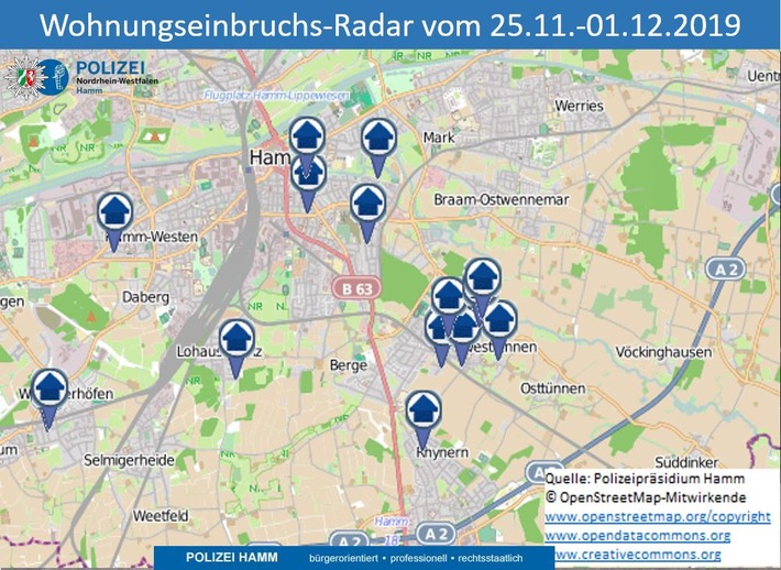 POL-HAM: Wohnungseinbruchs-Radar vom 25.11. bis 01.12.2019