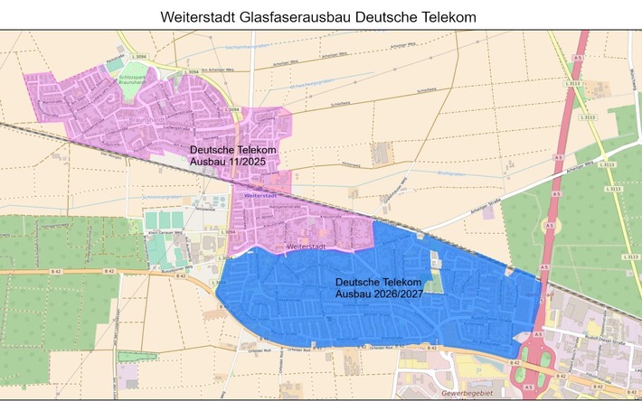 Telekom: Flächendeckender Glasfaserausbau in Weiterstadt startet im November